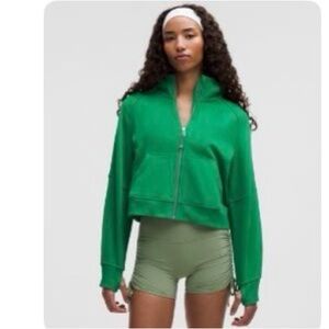 Lululemon Green Zip-Up Cropped Jacket